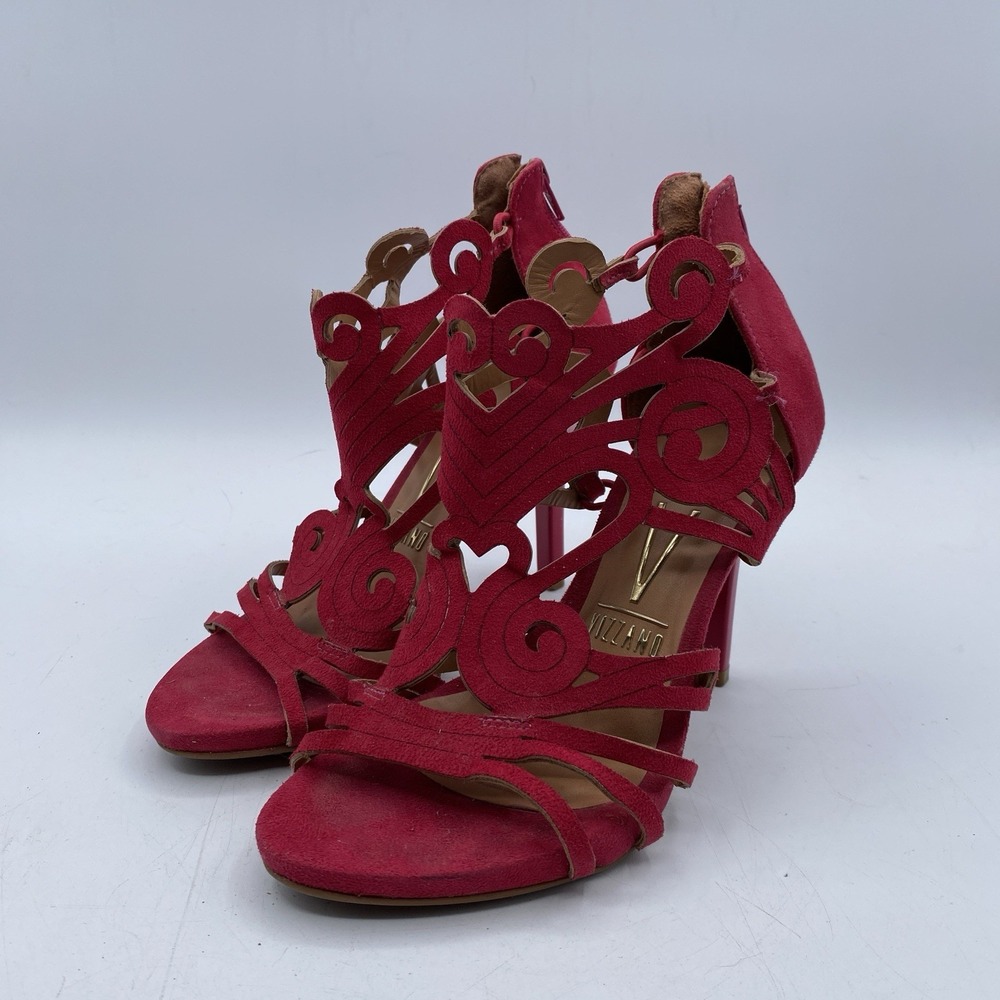 Vionic Coral Suede Laser Cut Slingback Sandals Womens 8.5 Orthotic Comfort
